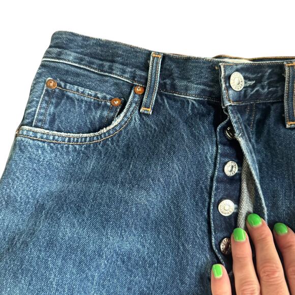 AGOLDE Jamie High Rise Classic Jeans Raw Hem - Picture 7 of 10